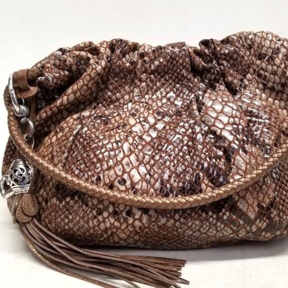 EUCBrighton Nola Patent Leather Animal Print Shoulder Handbag E445826
